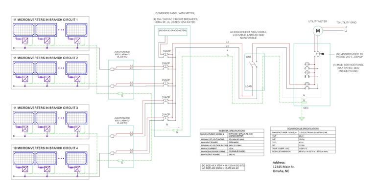 One-line diagram example